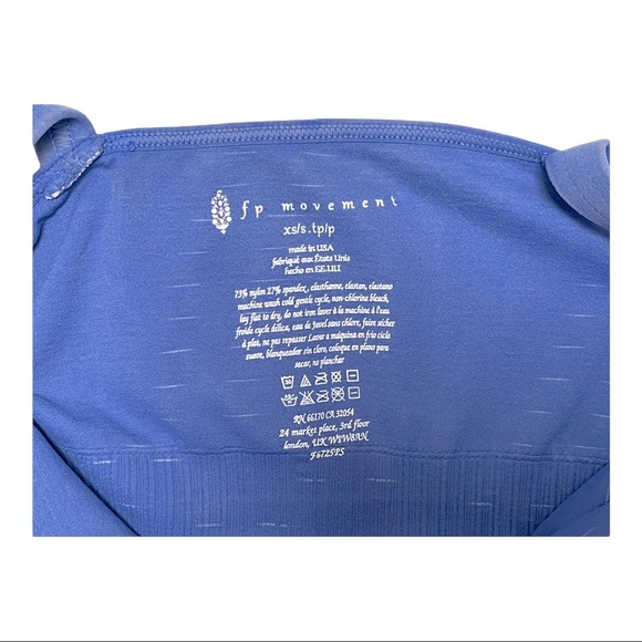 Blue Washed Free People Good Karma Crop #2 - Picture 5 of 6